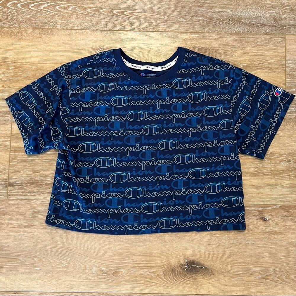 Champion Logo Crop Workout Tee‎ | Medium